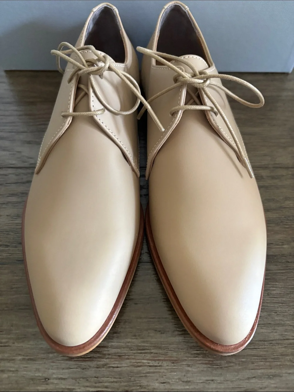 NIB [Everlane] The Modern Oxford Italian Leather Lace Up Shoes Blush Women’s 6.5 - Picture 9 of 15